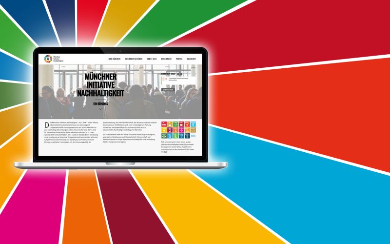 Logo und Webdesign für die Münchner Initiative Nachhaltigkeit